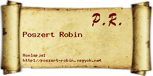 Poszert Robin névjegykártya